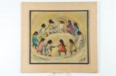 DE DEGRAZIA TED Circle Of Mexican Children At Dance DE DEGRAZIA TED Circle Of Mexican Children At Dance