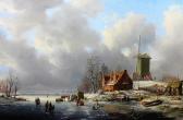 DE GROOTE A. A Dutch Frozen Winter Landscape DE GROOTE A. A Dutch Frozen Winter Landscape