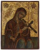 DE HAROU Panagia Vierge Berçant Le Christ En Croix, DE HAROU Panagia Vierge Berçant Le Christ En Croix,