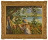 DE HORY Elmyr Gentleman And Young Girl Overlooking The Ocean DE HORY Elmyr Gentleman And Young Girl Overlooking The Ocean