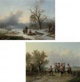 de LEEUW Alexis Children Lighting A Fire On A Frozen River Bank de LEEUW Alexis Children Lighting A Fire On A Frozen River Bank