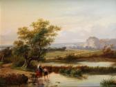 DE LIGNY A. Weite Landschaft Mit Figurenstaffage DE LIGNY A. Weite Landschaft Mit Figurenstaffage