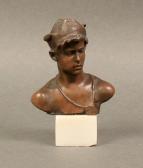 DE LISI A. Mezzobusto Di Giovane Con Cappello DE LISI A. Mezzobusto Di Giovane Con Cappello