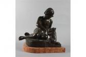 DE LISI JUNIOR BENEDETTO Figura Femminile Con Gatto DE LISI JUNIOR BENEDETTO Figura Femminile Con Gatto