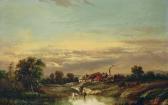 de longchamps a. Landschaft Mit Weiher Und Frühindustriellen Gebäuden. de longchamps a. Landschaft Mit Weiher Und Frühindustriellen Gebäuden.
