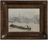 DE LOTIS Margherita Pont Des Arts Et La Cité - Vu Du Pont Carrousel Avec La Crue De La Seine DE LOTIS Margherita Pont Des Arts Et La Cité - Vu Du Pont Carrousel Avec La Crue De La Seine