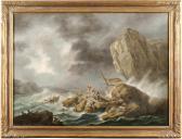 DE LOUTHEBOURG Philipp Jakob A Shipwreck Off A Rocky Coastline DE LOUTHEBOURG Philipp Jakob A Shipwreck Off A Rocky Coastline