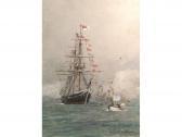 DE MARTINO EDOARDO The Royal Yacht At A Review At Spithead DE MARTINO EDOARDO The Royal Yacht At A Review At Spithead