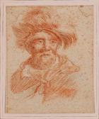 de NEVE Cornelius Portrait Of An Old Man Wearing A Fur Cap de NEVE Cornelius Portrait Of An Old Man Wearing A Fur Cap