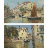 DE REYNA MANESCAU Antonio Maria Venice: A Pair Of Paintings DE REYNA MANESCAU Antonio Maria Venice: A Pair Of Paintings