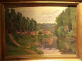 DE SAINT-DELIS Rene Lienard Paysage Fluvial DE SAINT-DELIS Rene Lienard Paysage Fluvial