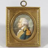 DE SAINT-MEMIN Charles B. J. Fevret Miniature Portrait Of General George Washin DE SAINT-MEMIN Charles B. J. Fevret Miniature Portrait Of General George Washin