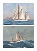 DE SIMONE Antonio The American Yawl Xarifa In The Bay Of Naples DE SIMONE Antonio The American Yawl Xarifa In The Bay Of Naples