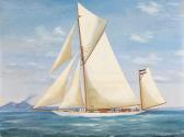 DE SIMONE Antonio Yacht "navahoe" Unter Der Flagge Des Kaiserlichen Kieler Yachtclubs Vor Neapel DE SIMONE Antonio Yacht "navahoe" Unter Der Flagge Des Kaiserlichen Kieler Yachtclubs Vor Neapel
