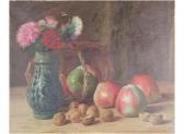 de sinadi-sylva a. Still Life With Vase Of Flowers And Fruit de sinadi-sylva a. Still Life With Vase Of Flowers And Fruit