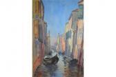 DE TORCY A. Venice Canal Scenes With Gondolas DE TORCY A. Venice Canal Scenes With Gondolas