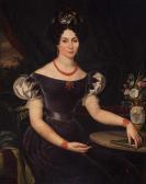 DE VIGNE Felix Portrait Of An Elegant Lady With A Diary DE VIGNE Felix Portrait Of An Elegant Lady With A Diary