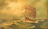 DEAN William Edward James Mastership And Trawler In Rough Seas DEAN William Edward James Mastership And Trawler In Rough Seas
