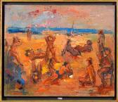 DECAMPS Adolphe Plage Animée DECAMPS Adolphe Plage Animée