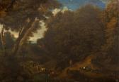 Decker Cornelius Gerritsz. Große Waldlandschaft Mit Holzfällern Und Viehhirtin Großformatige Decker Cornelius Gerritsz. Große Waldlandschaft Mit Holzfällern Und Viehhirtin Großformatige
