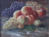DEDINA VENCESLAS Nature Morte Aux Pêches Et Raisins DEDINA VENCESLAS Nature Morte Aux Pêches Et Raisins