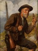 DEFREGGER von Franz Alter Jäger Mit Flinthe Im Hochgebirge DEFREGGER von Franz Alter Jäger Mit Flinthe Im Hochgebirge