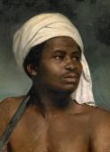DEFREGGER von Franz Portrait Of An African With A White Headscarf DEFREGGER von Franz Portrait Of An African With A White Headscarf