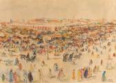 DELACOSTE A. Scène De Marché À Marrakech DELACOSTE A. Scène De Marché À Marrakech