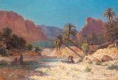 DELAHOGUE Eugene Jules Lavandières Dans L'oued DELAHOGUE Eugene Jules Lavandières Dans L'oued