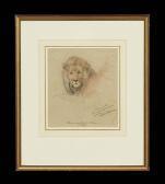 DELAMARRE Theodore Didier Study For A St. Jerome Lion DELAMARRE Theodore Didier Study For A St. Jerome Lion