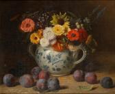 DELANOY Jacques A Still Life Study Of Flowers And Fruit DELANOY Jacques A Still Life Study Of Flowers And Fruit
