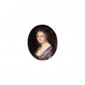 DELAPIERRE Nicolas Benjamin Portrait Of A Lady, Head And Shoulders, Wearing A Purple Shawl DELAPIERRE Nicolas Benjamin Portrait Of A Lady, Head And Shoulders, Wearing A Purple Shawl