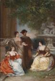 delaroche b. Elegant Group In A Park delaroche b. Elegant Group In A Park