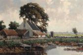 DELFGAAUW Gerardus Johannes View Of A Farm By The Water DELFGAAUW Gerardus Johannes View Of A Farm By The Water