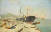 delincourt j.g. Unloading The Oranges In A Spanish Port delincourt j.g. Unloading The Oranges In A Spanish Port