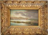 DELL ACQUA Ettore Paesaggio Lacustre Con Pescatori DELL ACQUA Ettore Paesaggio Lacustre Con Pescatori