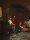 DELL'ERBA Francesco Interior With A Domestic Scene DELL'ERBA Francesco Interior With A Domestic Scene