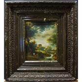 DELLA ROCCO JOHN Figures By Small Waterfall DELLA ROCCO JOHN Figures By Small Waterfall