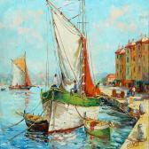 DELLA VALLE Blanche Mediterranean Harbour Scenery DELLA VALLE Blanche Mediterranean Harbour Scenery