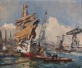 DELPY Lucien Victor F. Brest, Bateaux Et Grues Au Port DELPY Lucien Victor F. Brest, Bateaux Et Grues Au Port