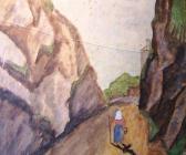 DENIS W. S Woman On A Mountain Path DENIS W. S Woman On A Mountain Path