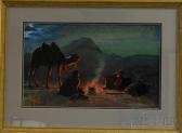 DER KIUREGHIAN Sumbat Travelers At Night/a Bedouin Scene DER KIUREGHIAN Sumbat Travelers At Night/a Bedouin Scene