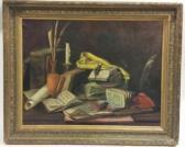 DERIENCOURT Théodore Nature Morte Aux Souris Et Aux Livres DERIENCOURT Théodore Nature Morte Aux Souris Et Aux Livres