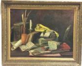 DERIENCOURT Théodore Nature Morte Aux Souris Et Aux Livres DERIENCOURT Théodore Nature Morte Aux Souris Et Aux Livres