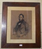 DEVÉRIA Achille Jacques Jean Marie Portrait D'homme Assis, En Chemise Blanche DEVÉRIA Achille Jacques Jean Marie Portrait D'homme Assis, En Chemise Blanche