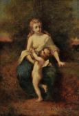 DIAZ DE LA PENA Narcisse Virgile Mother And Child (possibly Venus Et L'amour ) DIAZ DE LA PENA Narcisse Virgile Mother And Child (possibly Venus Et L'amour )