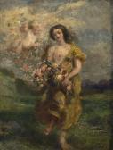 DIAZ DE LA PENA Narcisse Virgile Vénus Aux Roses Trémières DIAZ DE LA PENA Narcisse Virgile Vénus Aux Roses Trémières