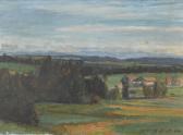 DICK Karl Theophil Weite Feldlandschaft Mit Einem Weiler DICK Karl Theophil Weite Feldlandschaft Mit Einem Weiler