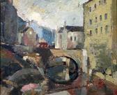 DICKENS ALBERT Urban Scene With Buildings DICKENS ALBERT Urban Scene With Buildings