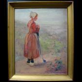 DIGNAM Mary Ella Williams Young Dutch Girl Walking On Path DIGNAM Mary Ella Williams Young Dutch Girl Walking On Path